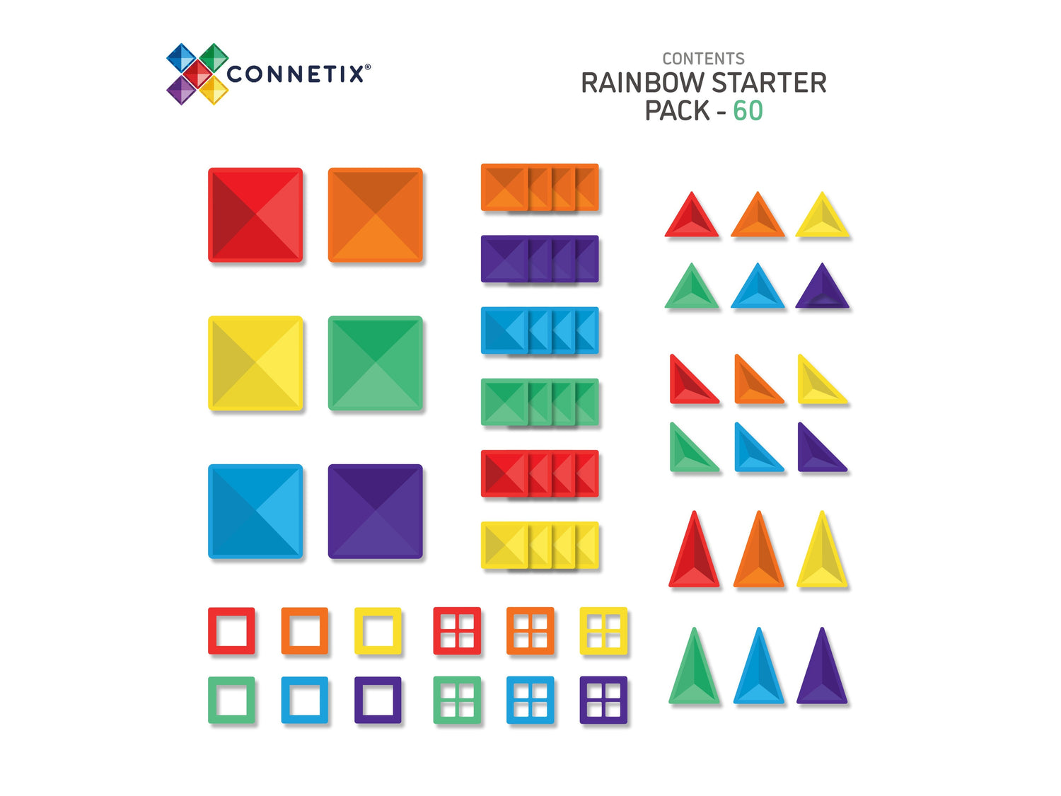 Connetix - Rainbow Starter Pack 60 pc