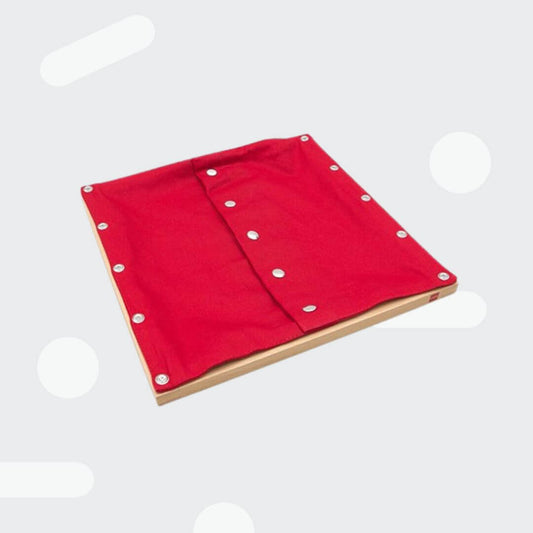 Montessori Druckknopf-Rahmen Rot